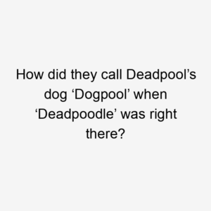 How did they call Deadpool’s dog ‘Dogpool’ when ‘Deadpoodle’ was right there?