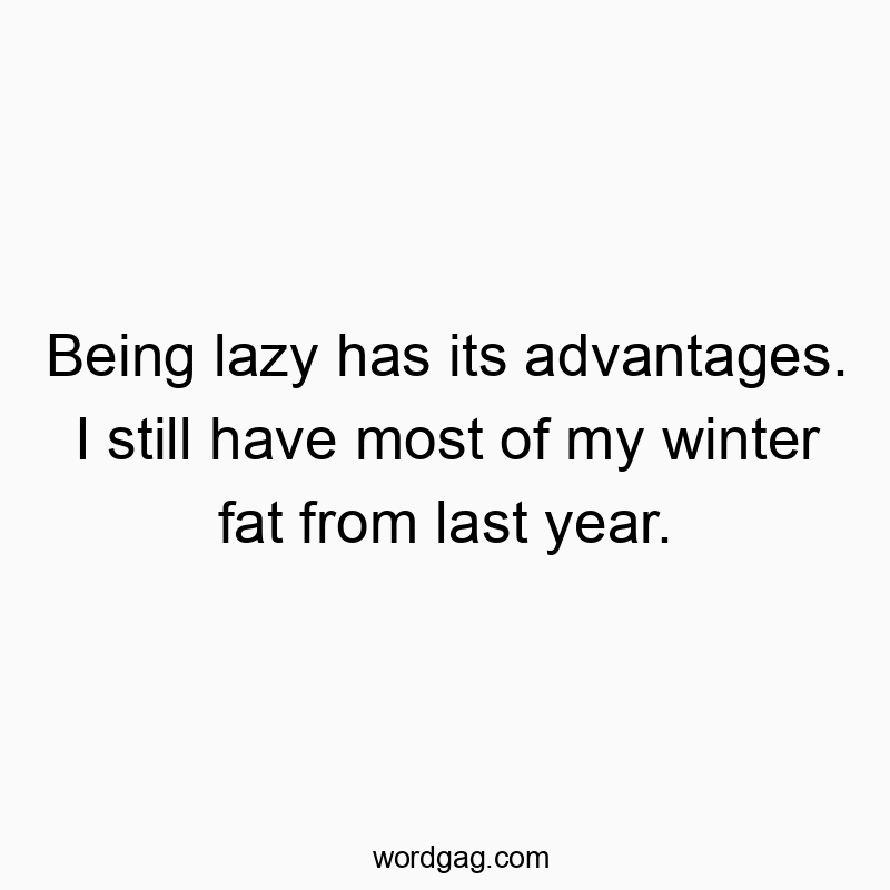 129 Funny last quotes - Being lazy has its advantages. I still have most of my wint…