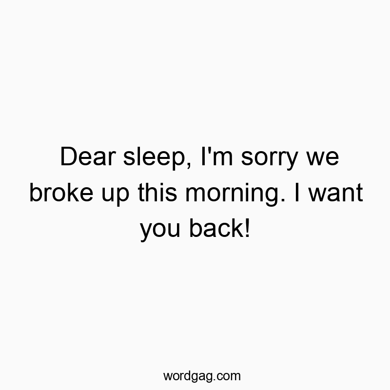 164 Funny sorry quotes - Dear sleep, I’m sorry we broke up this morning. I wan…