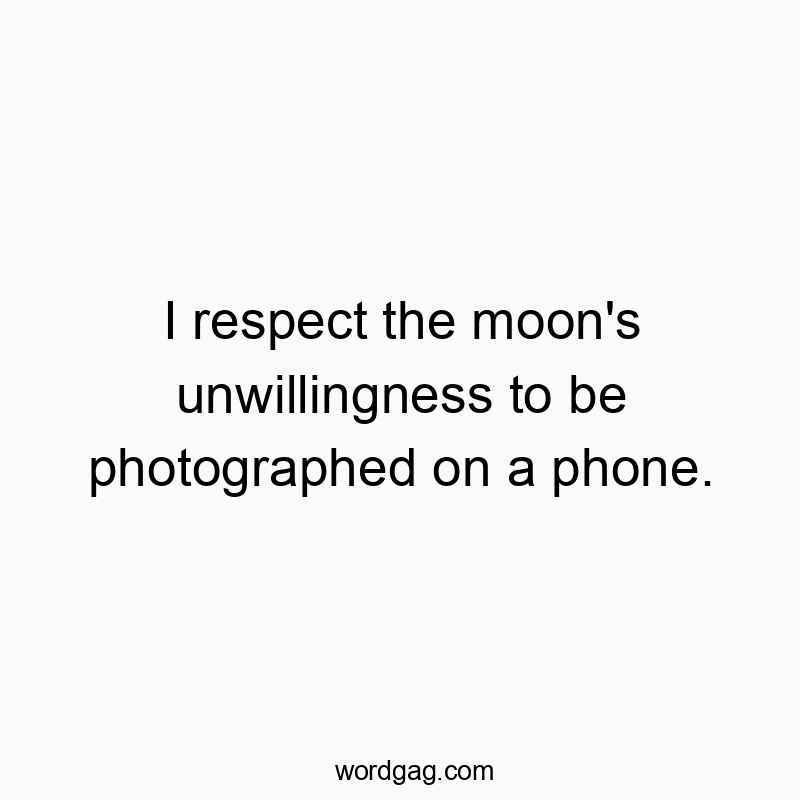 I respect the moon's unwillingness to be photographed on a phone.