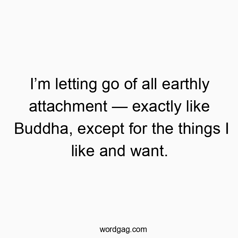 229 Funny things quotes - I’m letting go of all earthly attachment — exactly like Bud…