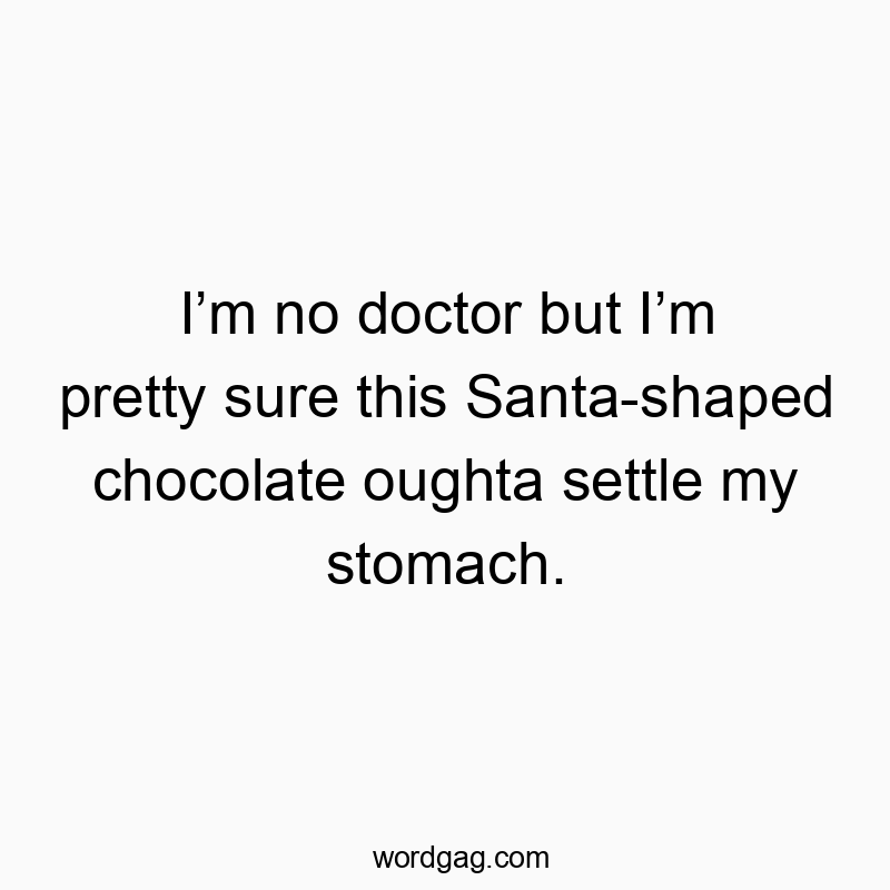 86 Funny pretty quotes - I’m no doctor but I’m pretty sure this Santa-shaped chocola…