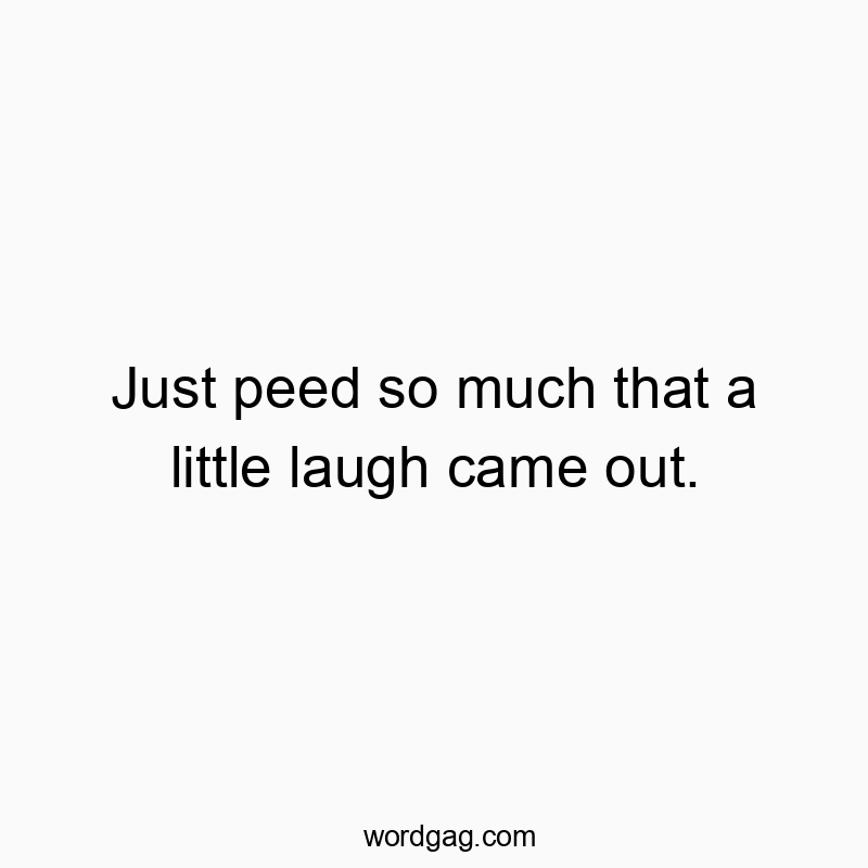1471 Funny joke quotes - Just peed so much that a little laugh came out.