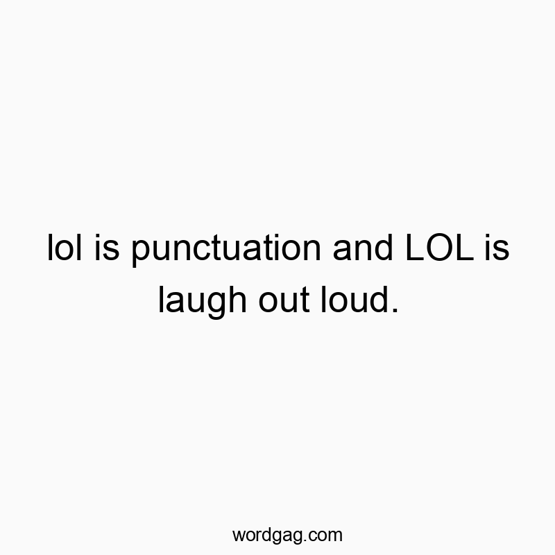 41 Funny slang quotes - lol is punctuation and LOL is laugh out loud.