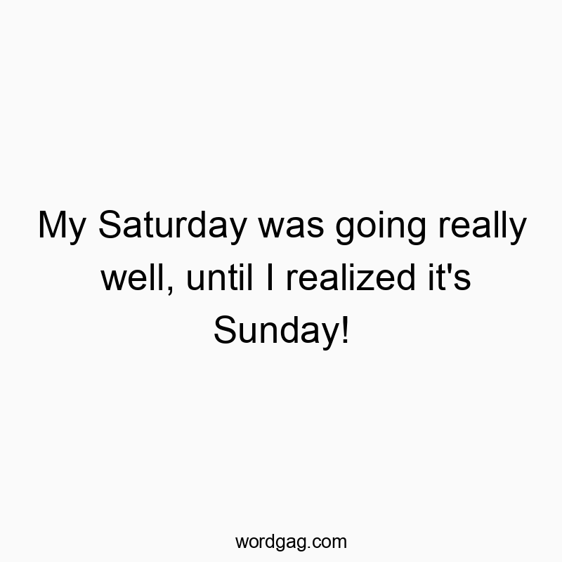 22 Funny Saturday quotes - My Saturday was going really well, until I realized it̵โฆ