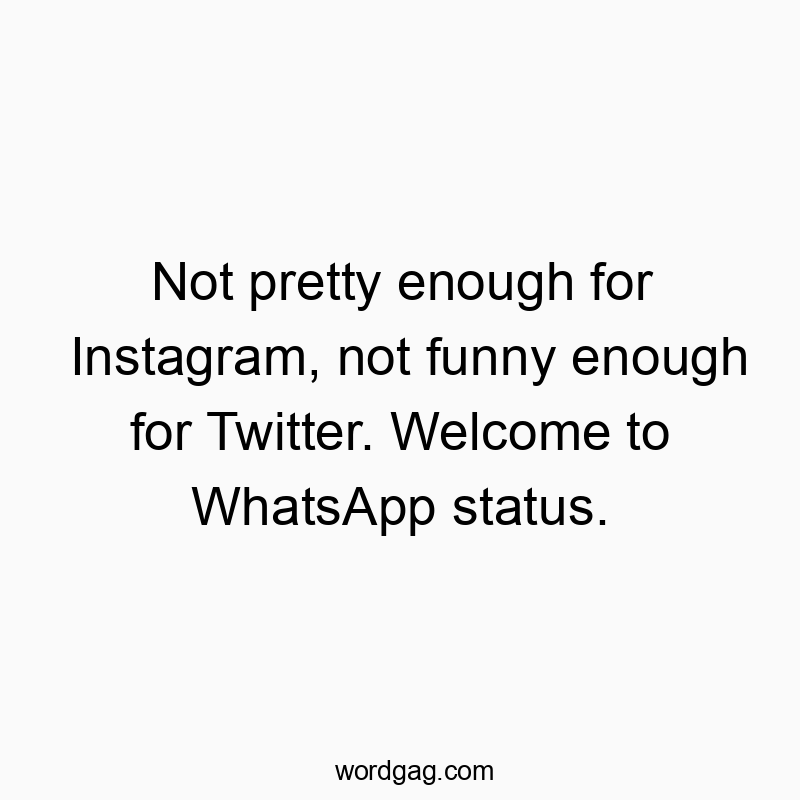 Not pretty enough for Instagram, not funny enough for Twitter. Welcome to WhatsApp status.