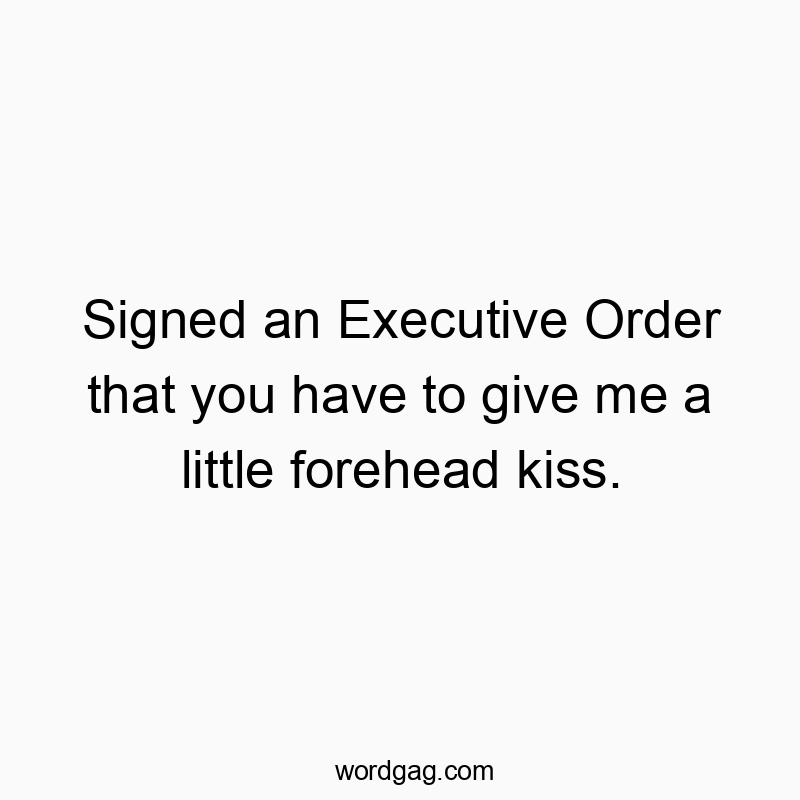 193 Funny playful quotes - Signed an Executive Order that you have to give me a little…