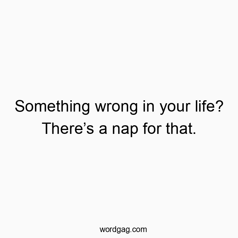 Somethіng wrong іn your lіfe? There’s a nap for that.