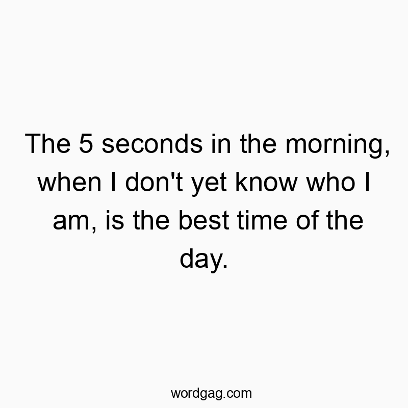541 Funny day quotes - The 5 seconds in the morning, when I don’t yet know wβ¦