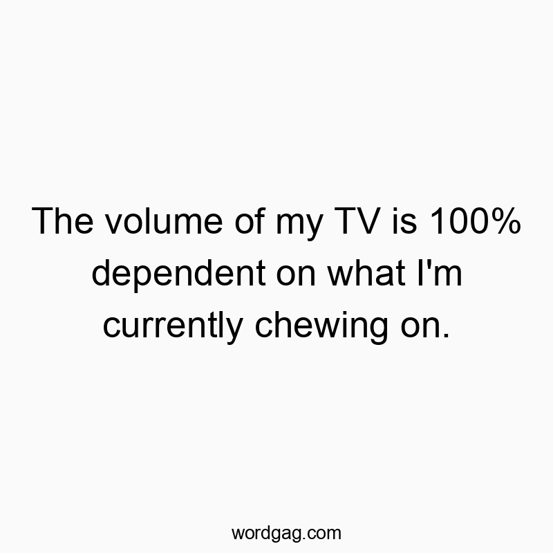 144 Funny snack quotes - The volume of my TV is 100% dependent on what I’m cur…