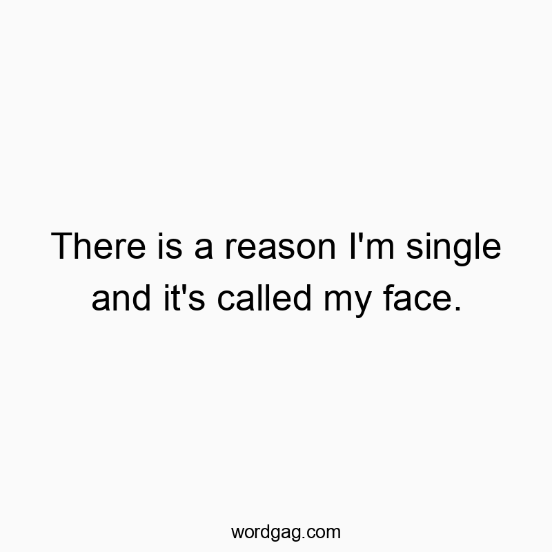 83 Funny face quotes - There is a reason I’m single and it’s called my…