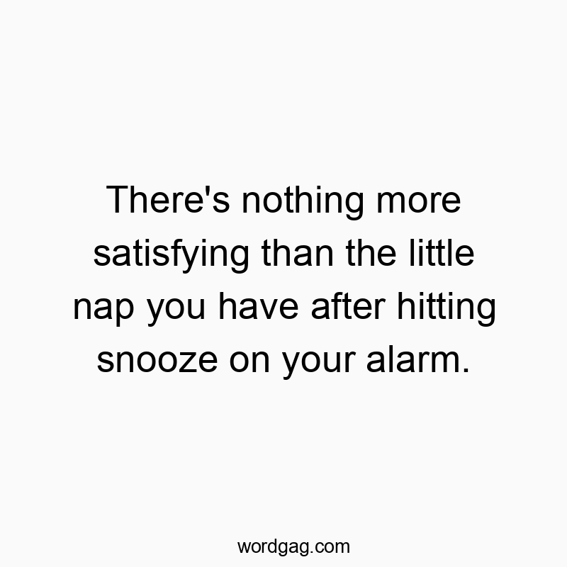 There’s nothing more satisfying than the little nap you have after hitting snooze on your alarm.