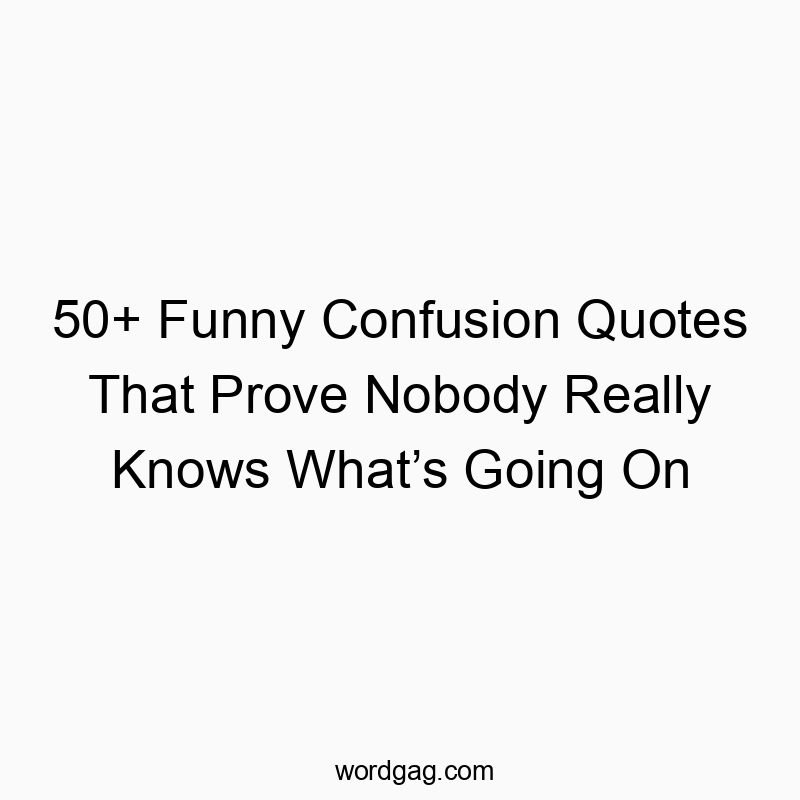 50+ Funny Confusion Quotes That Prove Nobody Really Knows What’s Going On