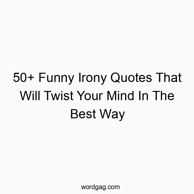 50+ Funny Irony Quotes That Will Twist Your Mind In The Best Way