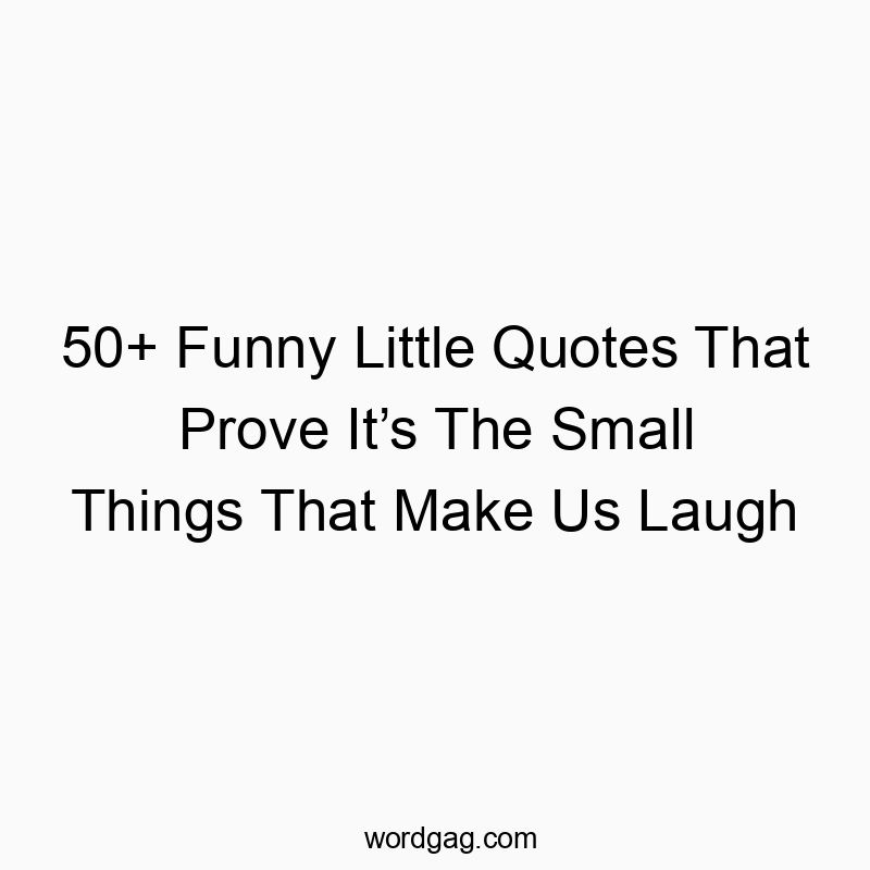 50+ Funny Little Quotes That Prove It’s The Small Things That Make Us Laugh