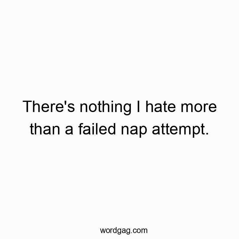 Funny frustration quotes - There’s nothing I hate more than a failed nap attempt.