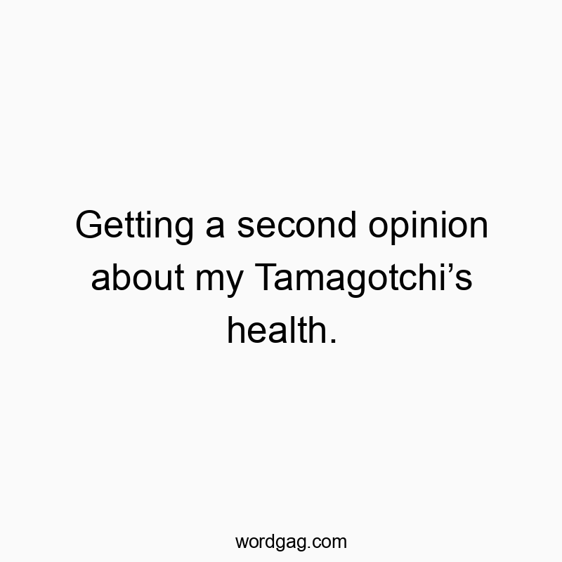 Getting a second opinion about my Tamagotchiโs health.