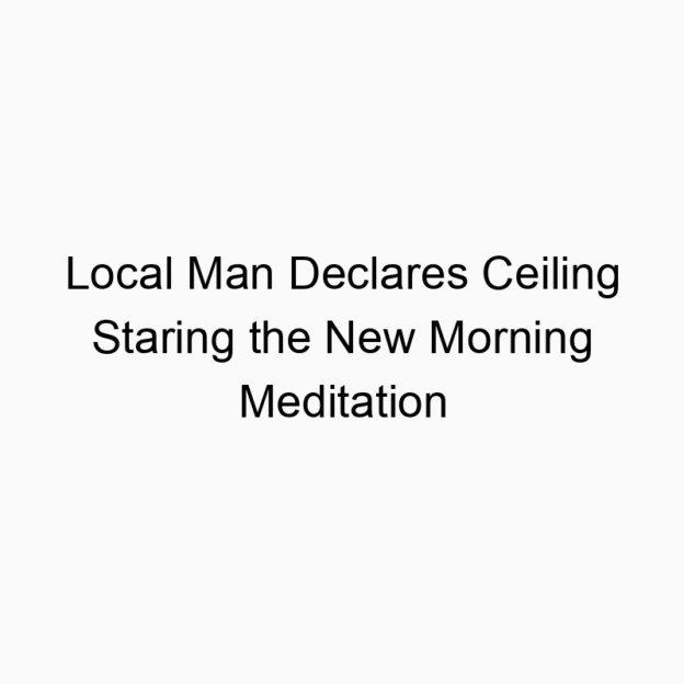 Local Man Declares Ceiling Staring the New Morning Meditation