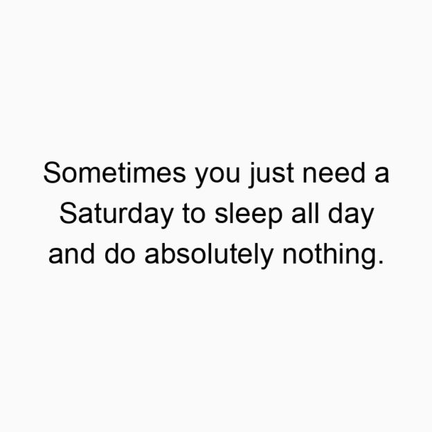 432 Funny need quotes - Sometimes you just need a Saturday to sleep all day and do absolutely nothing.