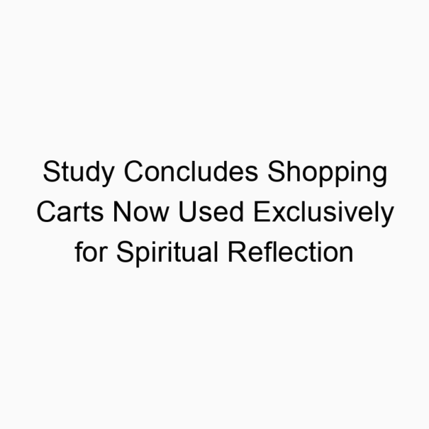 Study Concludes Shopping Carts Now Used Exclusively for Spiritual Reflection