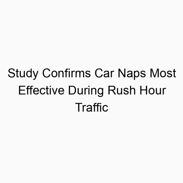 Study Confirms Car Naps Most Effective During Rush Hour Traffic