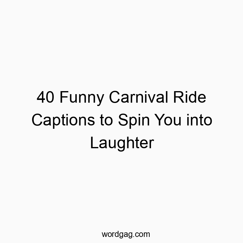 40 Funny Carnival Ride Captions to Spin You into Laughter