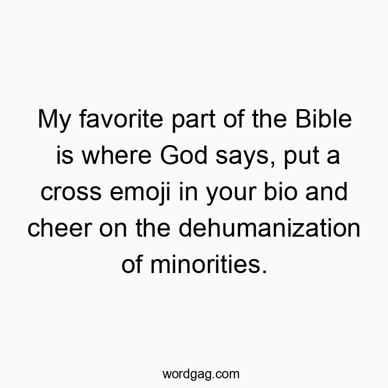 Witty quote about social media and religion with a humorous, playful tone.